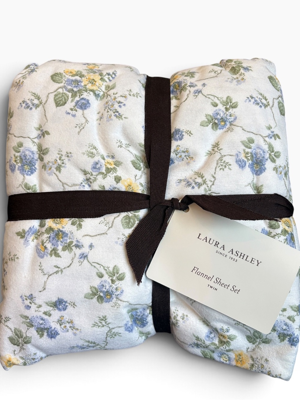 Laura Ashley Home TWIN Flannel Sheet Set 100% Cotton NWT